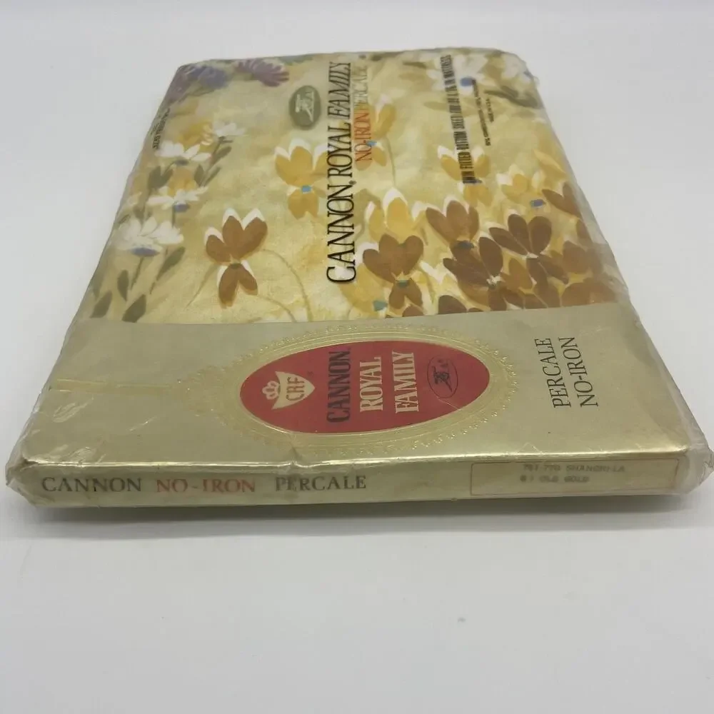 VTG Cannon Royal Family Percale Bottom Sheet 39x76 Shangri-La New Old Stock